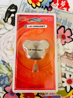 New Le Creuset Bear Silver Stainless Steel Cookware Knob